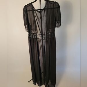 Torrid Black Sheer Duster